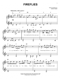 page one of Fireflies (Easy Piano)