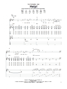 page one of Help! (Guitar Tab)