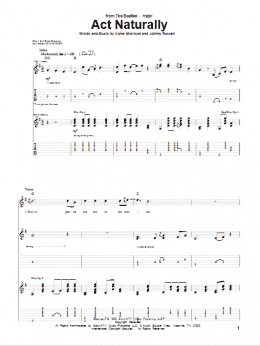 page one of Act Naturally (Guitar Tab)