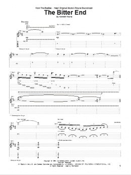 page one of The Bitter End (Guitar Tab)