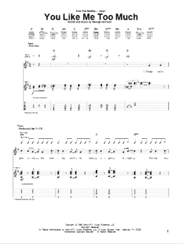 page one of You Like Me Too Much (Guitar Tab)