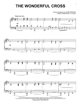 page one of The Wonderful Cross (Piano Solo)