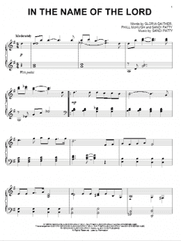 page one of In The Name Of The Lord (Piano Solo)