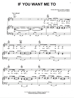 page one of If You Want Me To (Piano, Vocal & Guitar Chords (Right-Hand Melody))