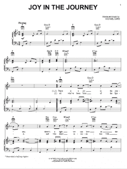 page one of Joy In The Journey (Piano, Vocal & Guitar Chords (Right-Hand Melody))