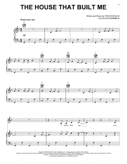 page one of The House That Built Me (Piano, Vocal & Guitar Chords (Right-Hand Melody))