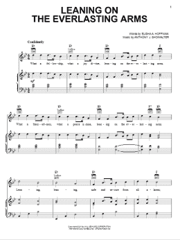 page one of Leaning On The Everlasting Arms (Piano, Vocal & Guitar Chords (Right-Hand Melody))