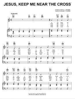 page one of Jesus, Keep Me Near The Cross (Piano, Vocal & Guitar Chords (Right-Hand Melody))