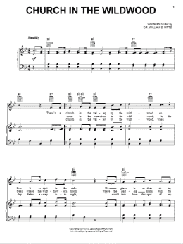 page one of Church In The Wildwood (Piano, Vocal & Guitar Chords (Right-Hand Melody))