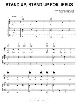 page one of Stand Up, Stand Up For Jesus (Piano, Vocal & Guitar Chords (Right-Hand Melody))