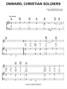 page one of Onward, Christian Soldiers (Piano, Vocal & Guitar Chords (Right-Hand Melody))