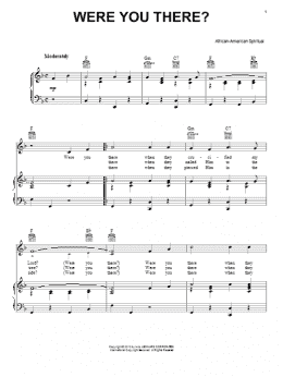 page one of Were You There? (Piano, Vocal & Guitar Chords (Right-Hand Melody))