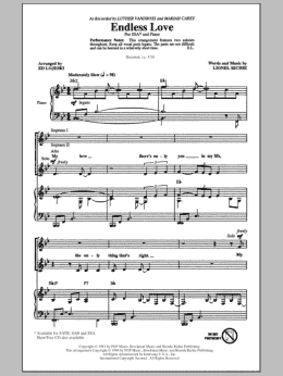 page one of Endless Love (SSA Choir)