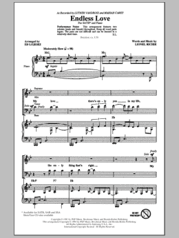 page one of Endless Love (SATB Choir)