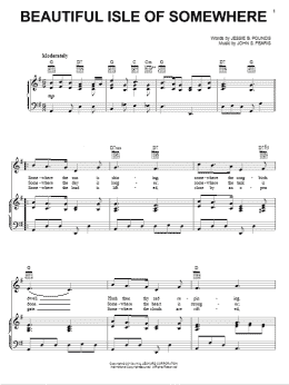 page one of Beautiful Isle Of Somewhere (Piano, Vocal & Guitar Chords (Right-Hand Melody))