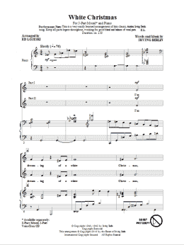 page one of White Christmas (arr. Ed Lojeski) (3-Part Mixed Choir)