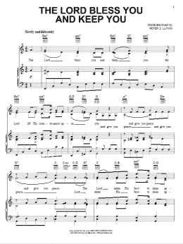 page one of Lord Bless You And Keep You (Piano, Vocal & Guitar Chords (Right-Hand Melody))