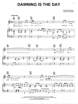 page one of Dawning Is The Day (Piano, Vocal & Guitar Chords (Right-Hand Melody))