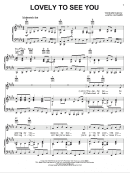 page one of Lovely To See You (Piano, Vocal & Guitar Chords (Right-Hand Melody))