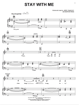 page one of Stay With Me (Piano & Vocal)