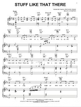 page one of Stuff Like That There (Piano & Vocal)