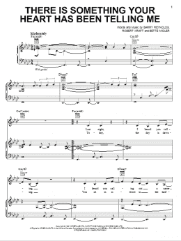 page one of There Is Something Your Heart Has Been Telling Me (Piano & Vocal)
