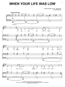 page one of When Your Life Was Low (Piano & Vocal)