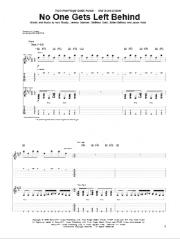 page one of No One Gets Left Behind (Guitar Tab)