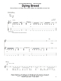 page one of Dying Breed (Guitar Tab)