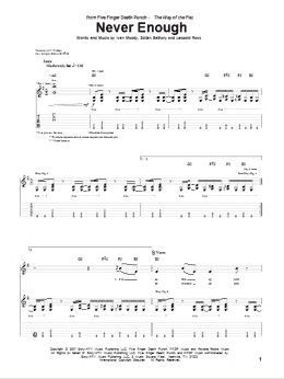 page one of Never Enough (Guitar Tab)