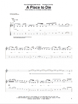 page one of A Place To Die (Guitar Tab)