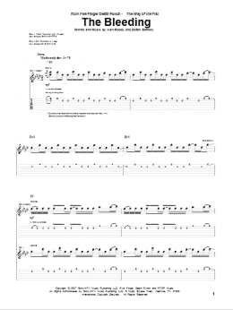 page one of The Bleeding (Guitar Tab)