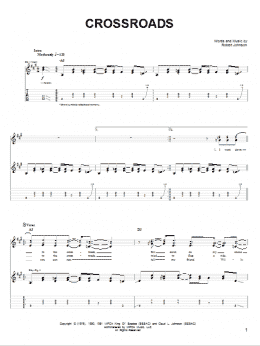 page one of Cross Road Blues (Crossroads) (Easy Guitar)