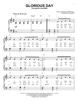 page one of Glorious Day (Living He Loved Me) (Easy Piano)