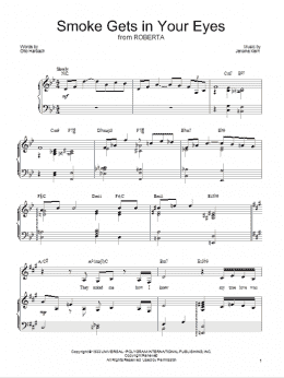 page one of Smoke Gets In Your Eyes (Piano, Vocal & Guitar Chords (Right-Hand Melody))