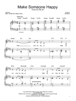 page one of Make Someone Happy (from Do Re Mi) (Piano, Vocal & Guitar Chords (Right-Hand Melody))