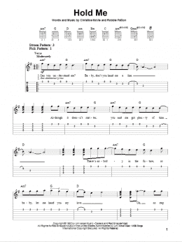 page one of Hold Me (Easy Guitar Tab)