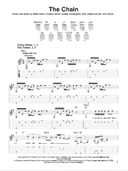 page one of The Chain (Easy Guitar Tab)