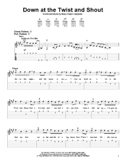 page one of Down At The Twist And Shout (Easy Guitar Tab)