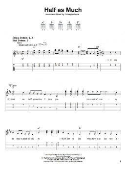page one of Half As Much (Easy Guitar Tab)