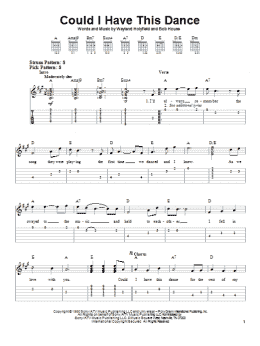 page one of Could I Have This Dance (Easy Guitar Tab)