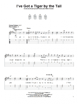 page one of I've Got A Tiger By The Tail (Easy Guitar Tab)