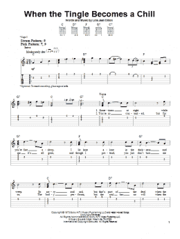 page one of When The Tingle Becomes A Chill (Easy Guitar Tab)