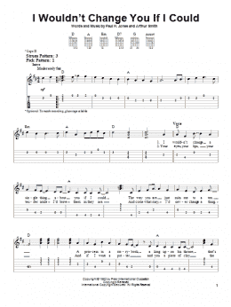 page one of I Wouldn't Change You If I Could (Easy Guitar Tab)
