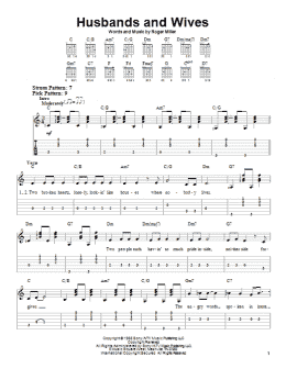 page one of Husbands And Wives (Easy Guitar Tab)
