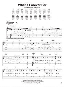 page one of What's Forever For (Easy Guitar Tab)