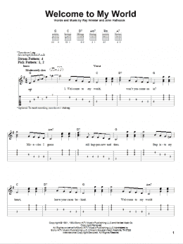 page one of Welcome To My World (Easy Guitar Tab)
