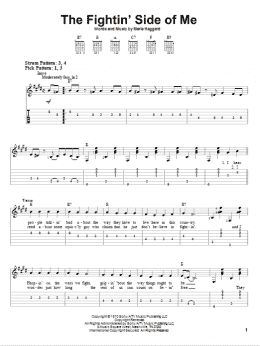 page one of The Fightin' Side Of Me (Easy Guitar Tab)