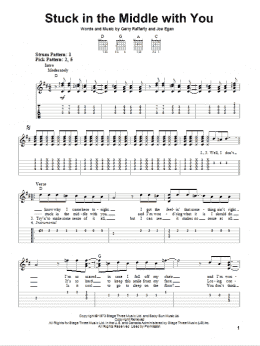 page one of Stuck In The Middle With You (Easy Guitar Tab)