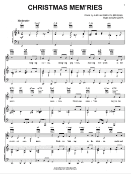 page one of Christmas Mem'ries (Piano, Vocal & Guitar Chords (Right-Hand Melody))